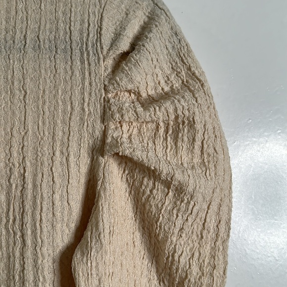 Free people ela  turtle neck beige top size medium new - Picture 6 of 9